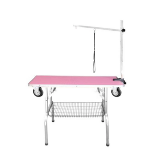 Hundetrimmebord Udstillingsbord med Hjul PINK